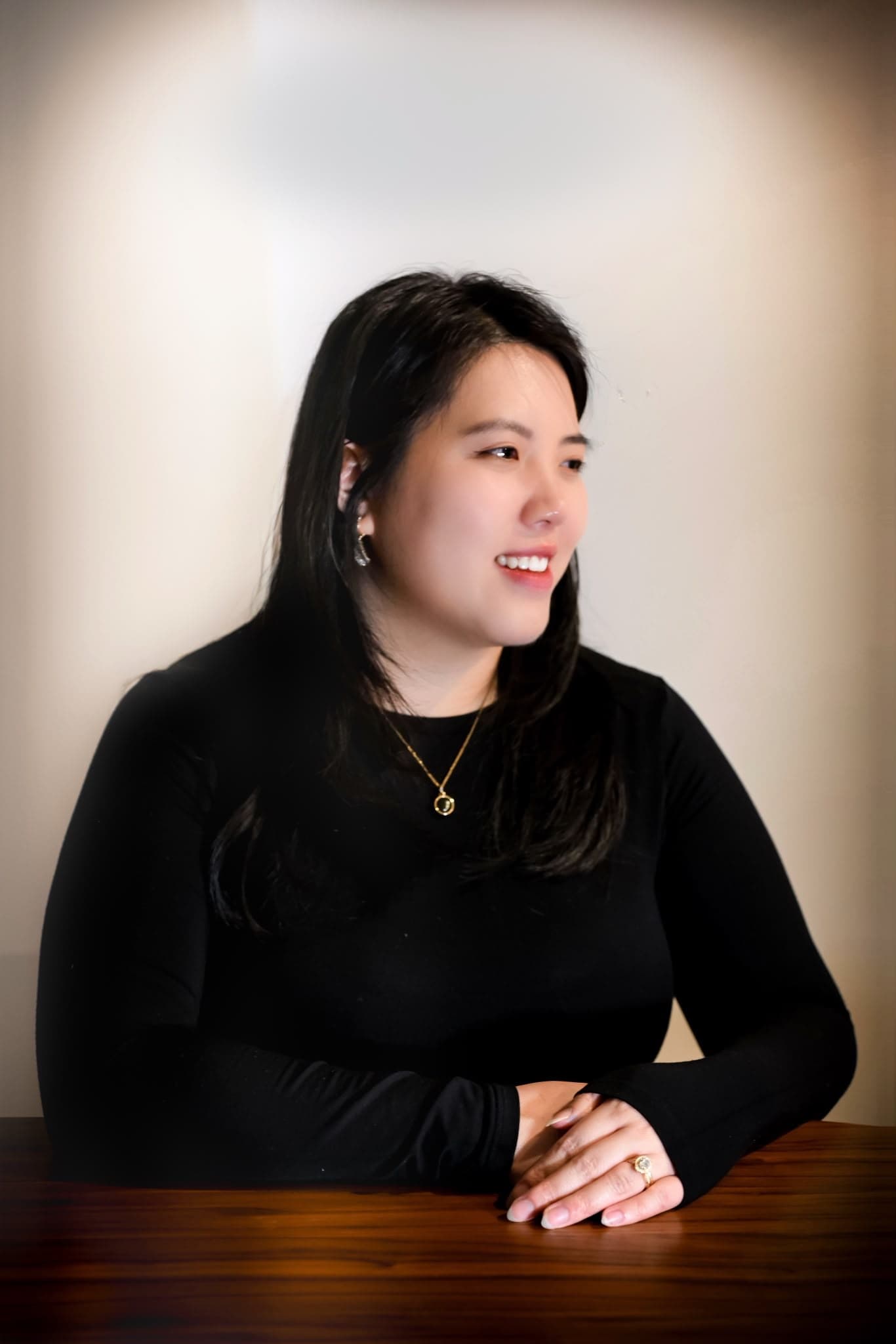 Chelsea Chin at her table